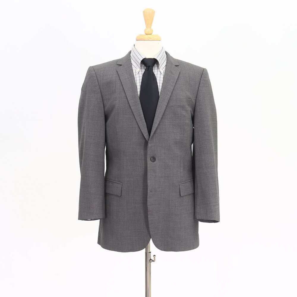 Hugo Boss 42R Gray Solid 2-Button Sport Coat Blazer Jacket O422
